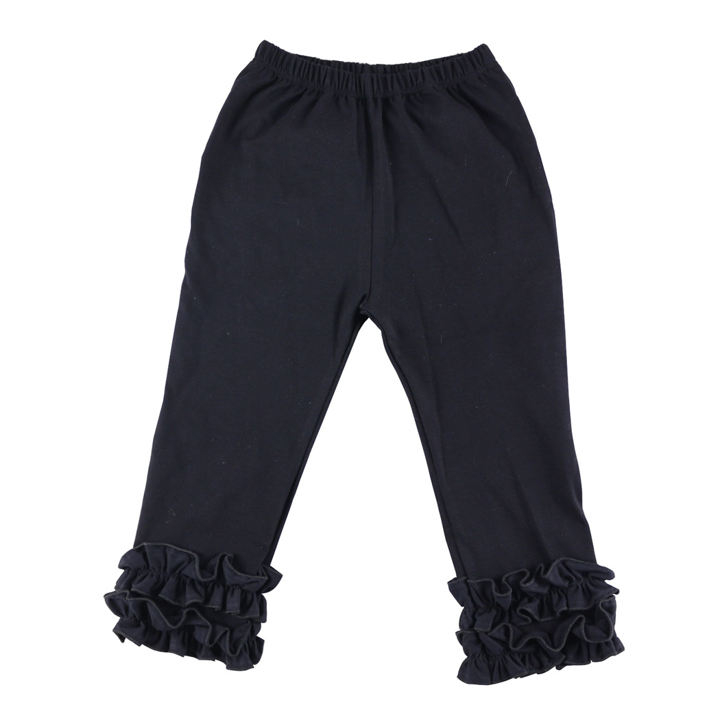 2021 New Arrival Baby Girls Ruffle Leggings Children Cotton Soft Pants