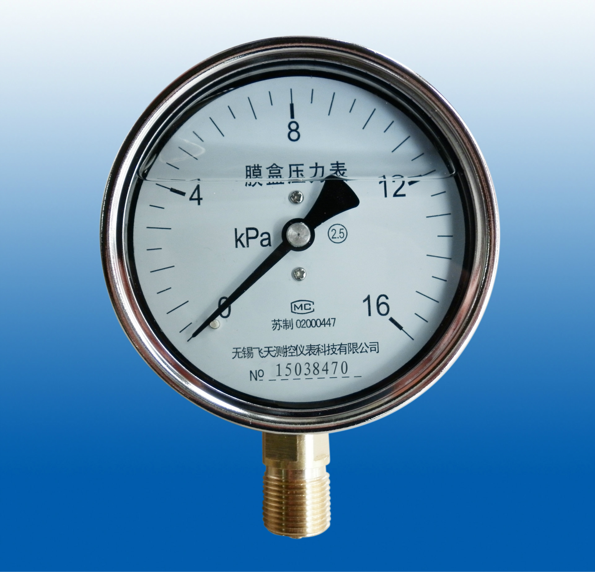 无锡飞天FTYLB厂家直销YNE100耐震膜盒压力表