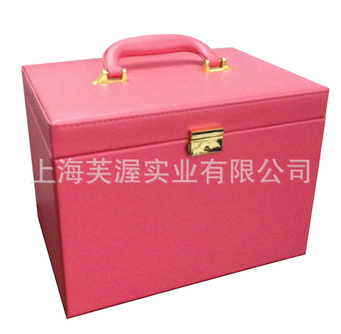 粉色首飾盒側