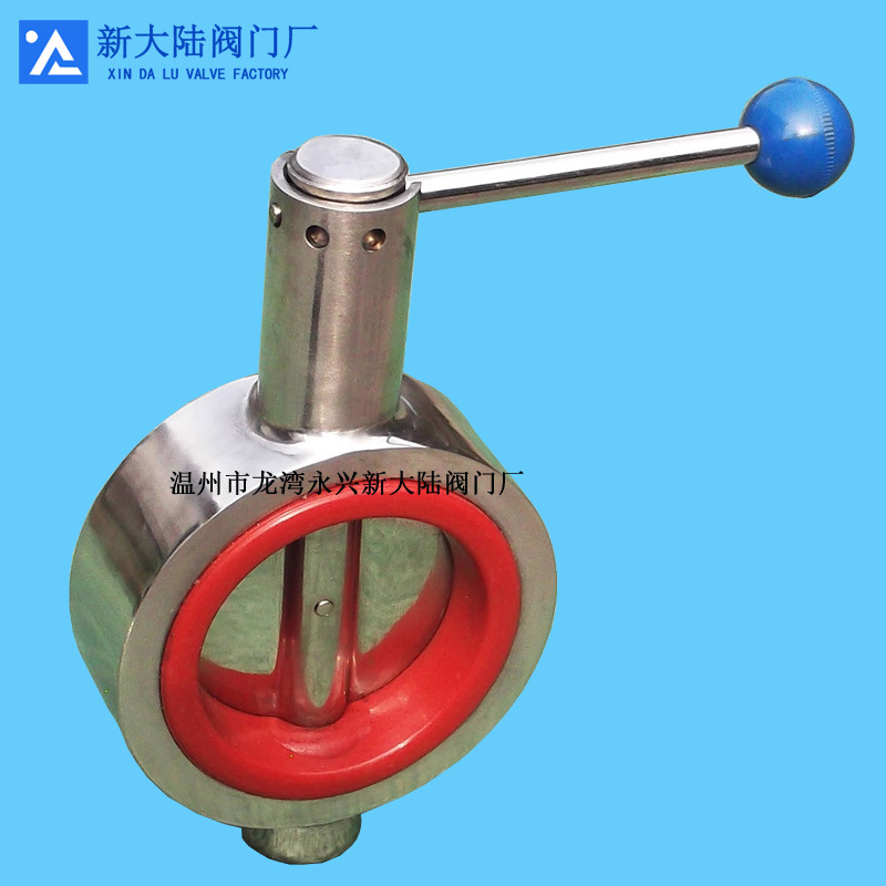 厂家供应不锈钢304/316L广式法兰对夹蝶阀 硅胶软密封对夹蝶阀