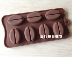Supply silicone chocolate mold DIY baking production coffee bean mold oval