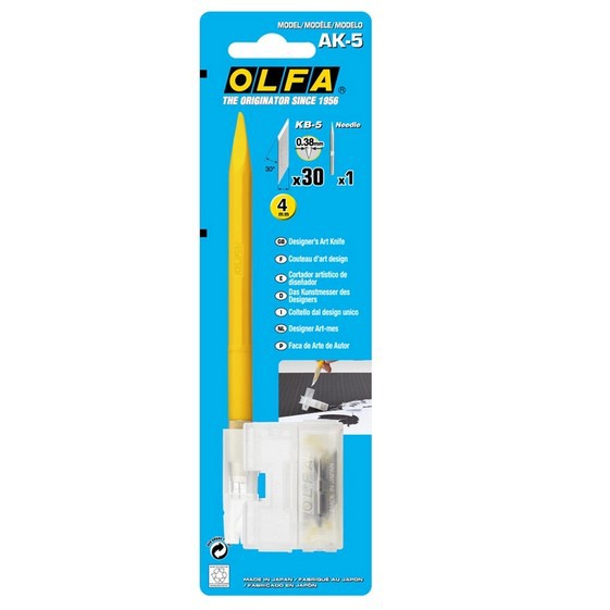 批发日本OLFA AK-5新小黄刻刀橡皮章神器代替AK-3 送30片