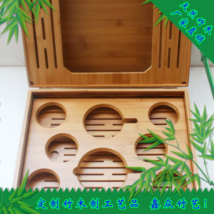 高档竹木制瓷器包装盒玻璃茶具盒青花瓷包装盒