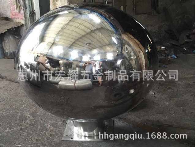 2米不锈钢装饰景观喷泉喷水空心球
