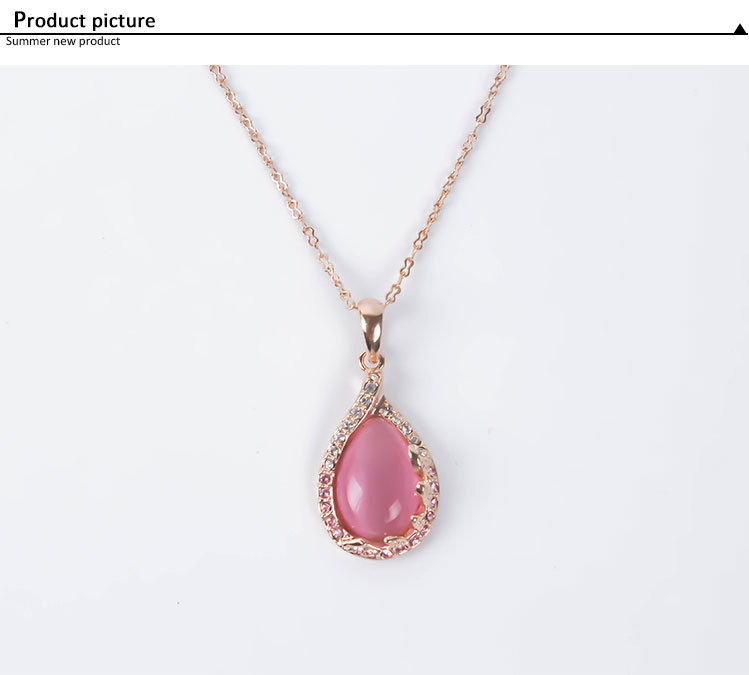 New European And American Necklace Earrings Two-piece Ladies Crystal Jewelry Set display picture 2