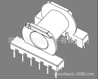 ER28/EC28骨架YC-ER-2804 6+6P骨架，BOBBIN,变压器骨架