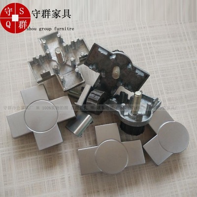 to work in an office Furniture Hardware aluminium alloy screen partition Connector staff desk fastener