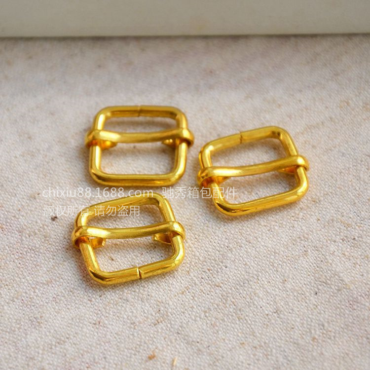 B63【驰秀箱包】内径1.2cm 金色日字扣/三档扣 50个/包/100克