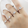 Wedding ring, zirconium, jewelry for beloved, Korean style, wholesale