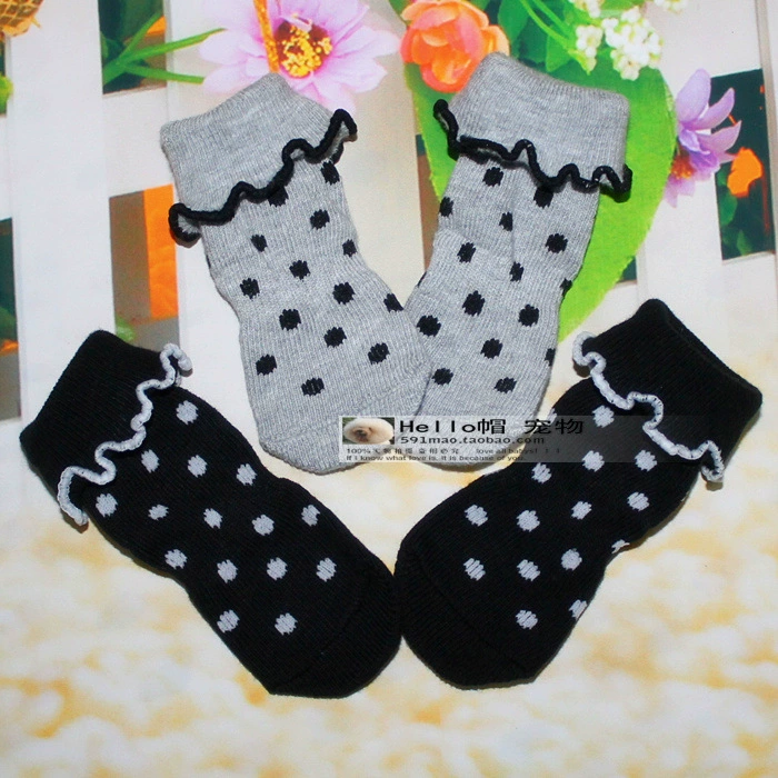 Носки для собак, Нескользящие хлопковые носки, крышка для ног собаки, принадлежности для маленьких собак, обувь для маленьких собак, носки PS 023 024