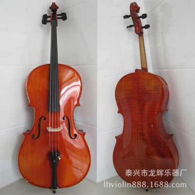 高档虎纹大提琴 枫木虎纹大提琴手工大提琴演奏考级用|ru