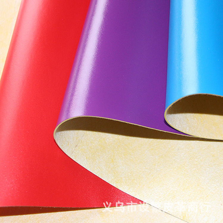 厂家直供  水刺底 彩边平纹138纹 箱包鞋革内里pu皮革面料批发