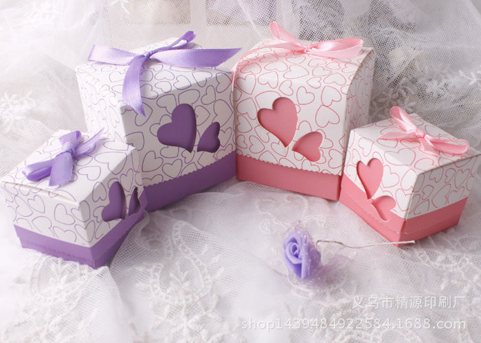 Manufactor Direct selling European style Candy box Return ceremony Candy bags Wedding celebration romantic square Love Sugar Carton