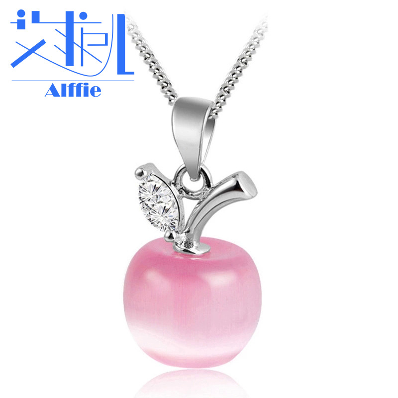艾菲尔 猫眼石苹果吊坠 韩版时尚   项坠厂家货源一件代发