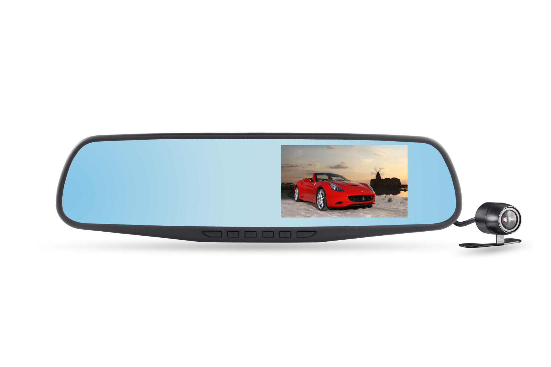 厂家直销:TM500双镜头后视镜行车记录仪前后镜头。送礼佳品|ms