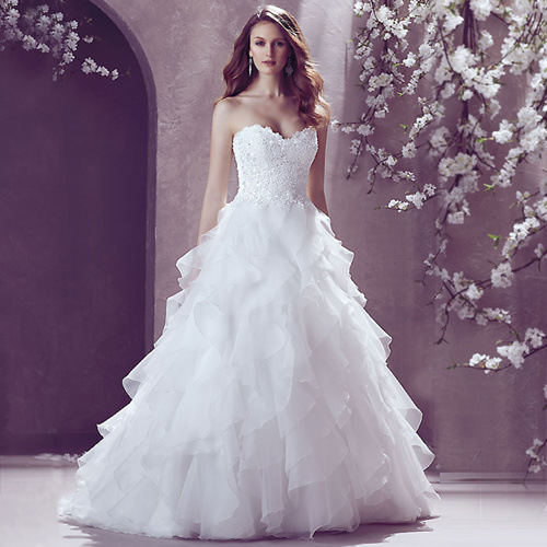 Wholesale 2015 fashion new bridal wedding dress palace luxury diamond lace bra wedding dress