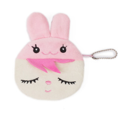 Korean style small coin purse for women, cartoon plush key bag, coin bag, small bag, women's key, cute small purse