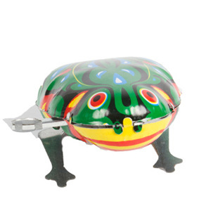 Tin frog, nostalgic wind-up toy baby, wind-up tin frog, classic street stall toys wholesale