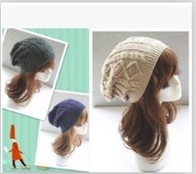 ebay爆款速卖通冬帽小麻花针织帽 欧美户外男女休闲套头毛线帽子