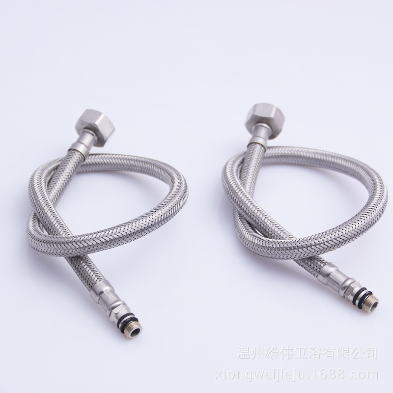 304不鏽鋼絲編織三元乙丙內管橡膠防爆抗壓  加密鋼絲冷熱進水管