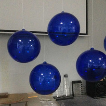 展銷會展廳吊頂布置有機玻璃球/亞克力圓球 深藍色聖誕球