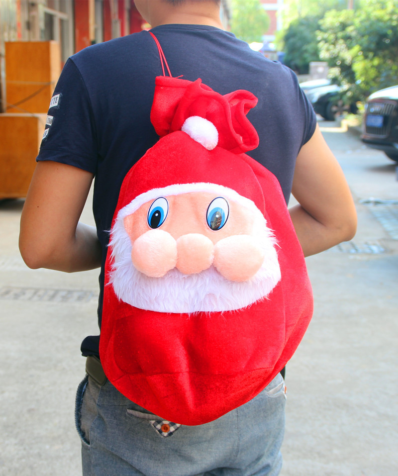 Christmas decorations Christmas high-end gift bag Christmas gold velvet face gift bag_voghion.com