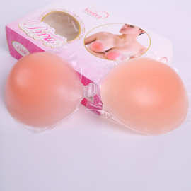 胸贴婚纱聚拢大胸无肩带新娘文胸薄款婚纱性感内衣隐形内衣橘色