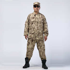 厂家批发订制 秋季保安劳保 战斗迷彩套装棉涤耐磨迷彩服 批发