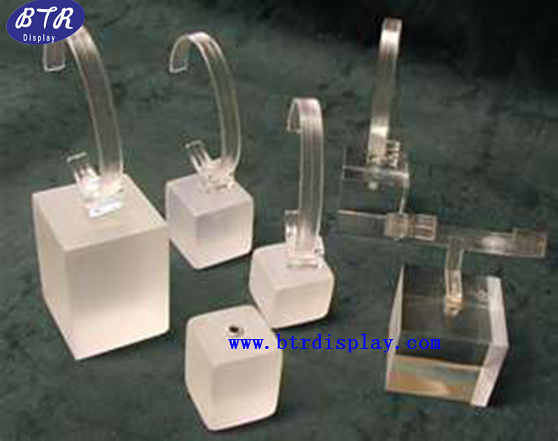 亚克力手表展示架 手表磨砂支架 手表透明C圈托架深圳厂家订做