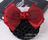 Accessory, high-end work hairgrip with bow, hair mesh, flower decoration