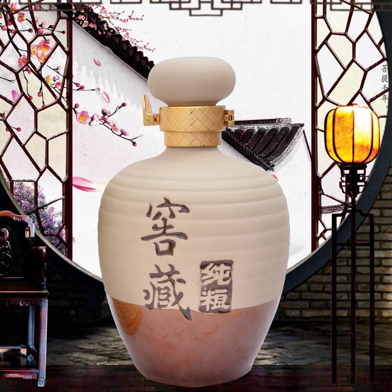 5斤荣周鑫红厂家直销纯粮窖藏天然无铅无毒土陶酒瓶 陶瓷酒坛酒缸