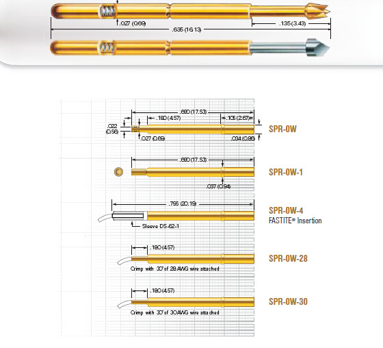 低价直供美国ECT探针 HPA-0H弹簧测试探针 美国进口 50mil 探针