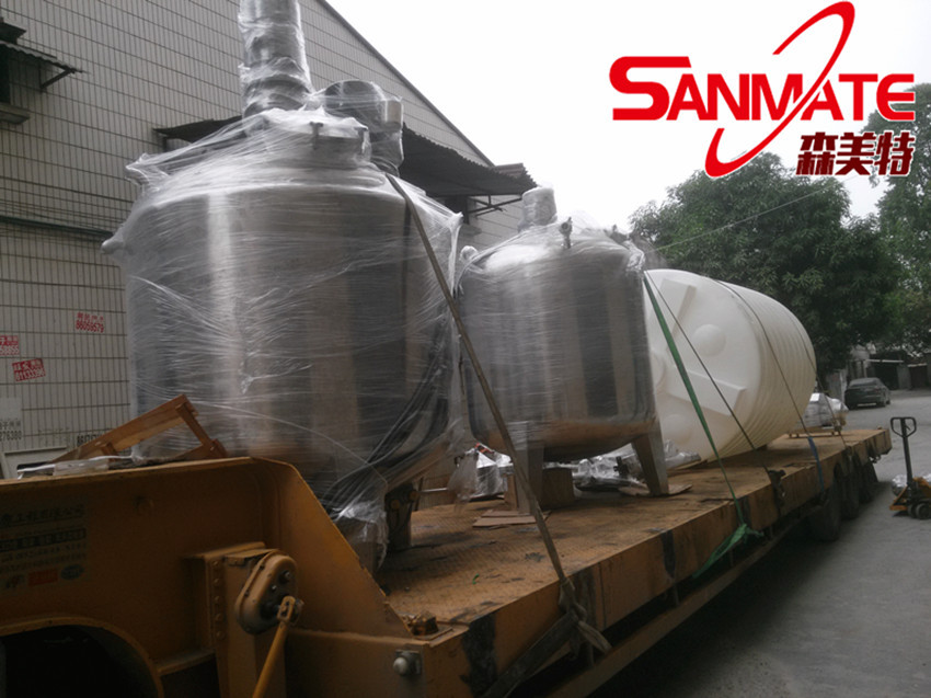 洗发水液体混配搅拌机 混合设备膏体搅拌机 口服液加工设备搅拌锅