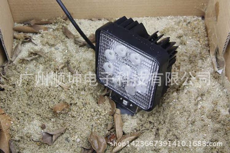 廠傢直銷27W LED越野工作燈 9-32V強光挖機燈 貨車卡車輔助燈
