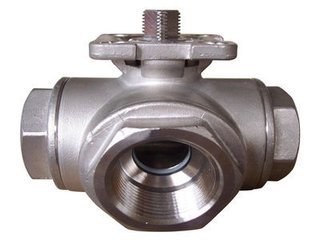 Q44F不锈钢304三通L型球阀