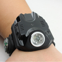 廠家直銷包郵LED手腕燈 強光手表燈 戶外跑酷專用腕帶手電可充電