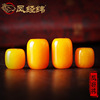 Chicken oil yellow beeswax color Tibetan yellow chalcedony long barrel long barrel beads beads top beads DIY accessories star