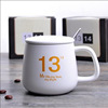 Zakka Coffee Cup Cup 1314 ceramic cup with a spoon with a spoon of the Mark Cup Couple Cup Logo