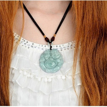 A货翡翠佛公玉石翡翠弥勒佛玉吊坠玉佛玉饰原石挂件E18