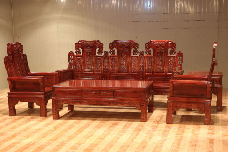 新款古典仿古沙发 客厅实木沙发 单人三人组合沙发 香樟木沙发