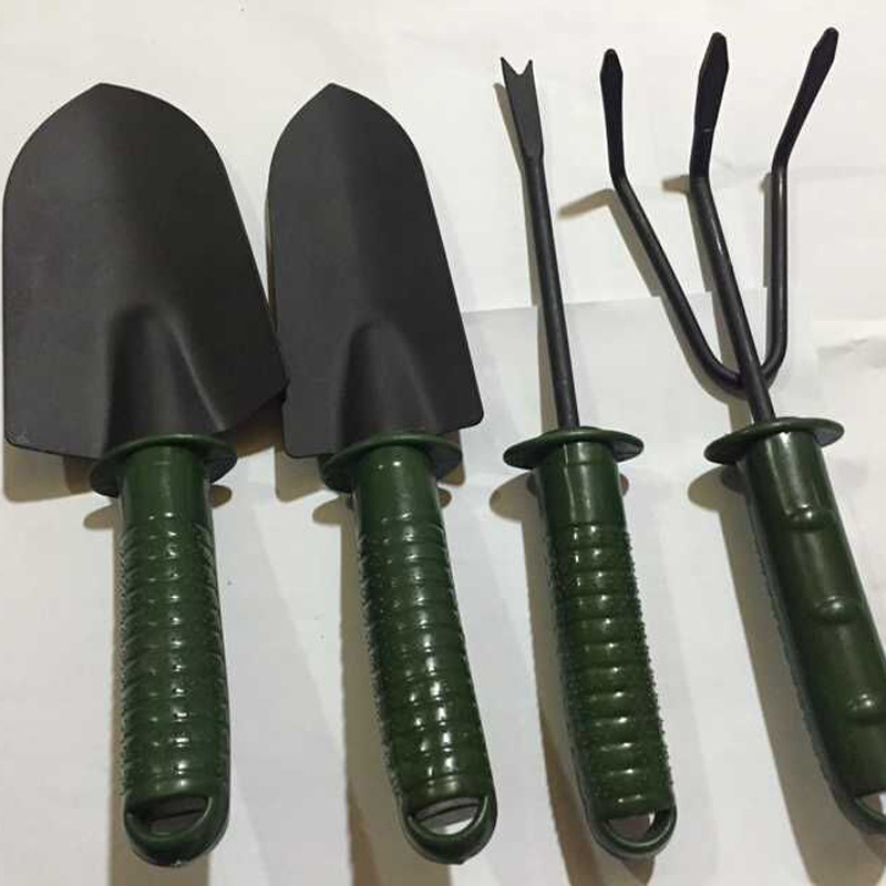 批发居家园艺用品 绿色园艺4件套 小铁耙 小铁铲 小铁锹