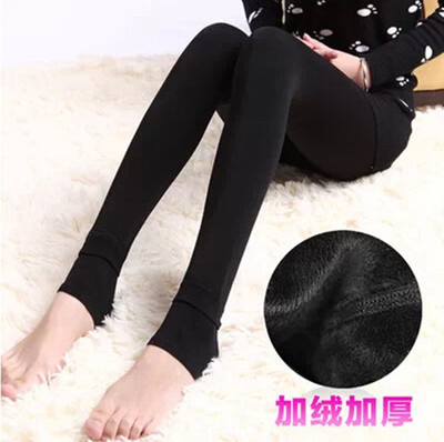 拼多多女裤百搭珍珠绒一体打底裤袜 加绒加厚保暖打底裤一件代发|ms