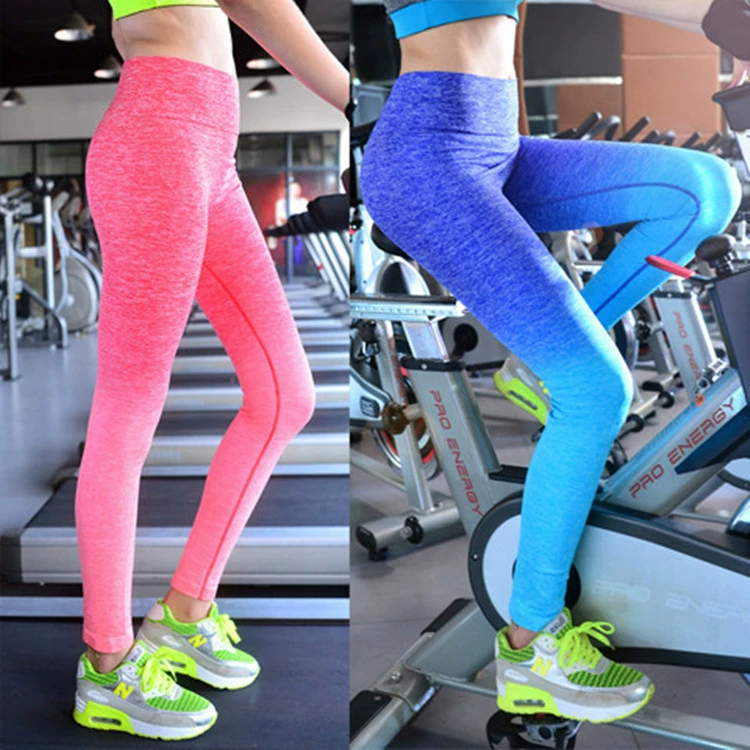 Yoga Leggings Gradient, Elastic High-Waist Tight Pants, for Running, Sizes S/M L/XL