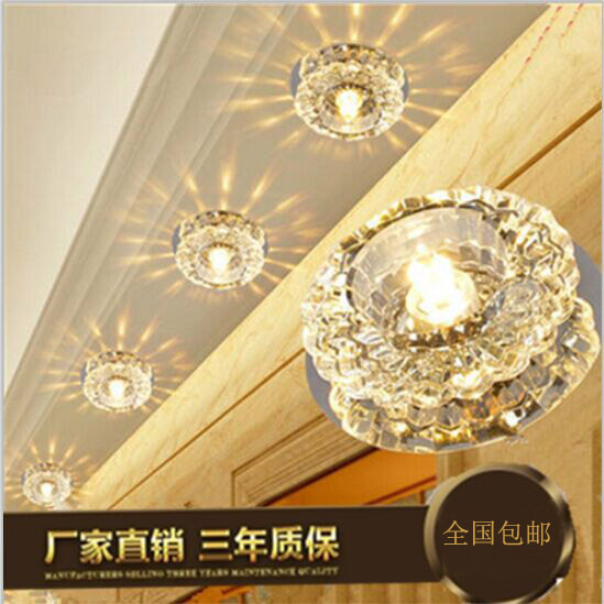 Embedded lámpara de cristal proyector LED downlight techo decoración Fondo lámpara de pared lámpara de techo sala de estar lámpara circundante