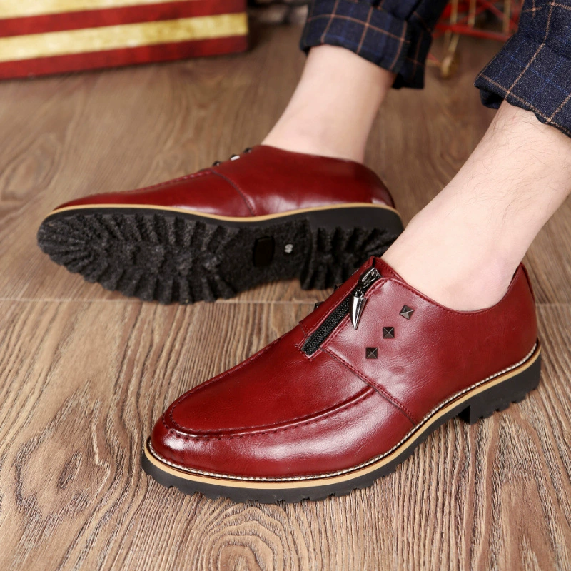 Новые мужские кожаные туфли с острым носком Британским острым носком Брок резной подковой каблук весенние одиночные туфли