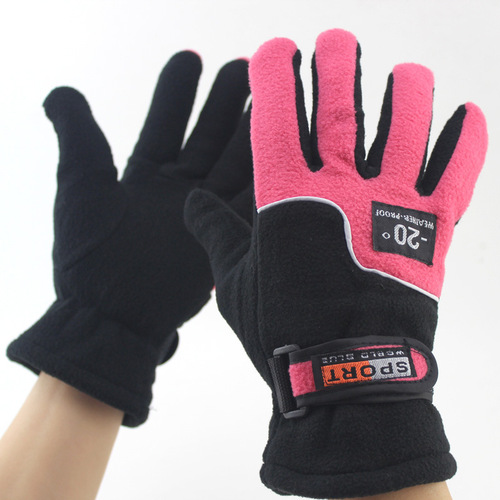 AliExpress Hot Selling Fleece Warm Cycling Gloves Cycling Antifreeze Gloves for Men and Women Outdoor Mountaineering Windproof Gloves