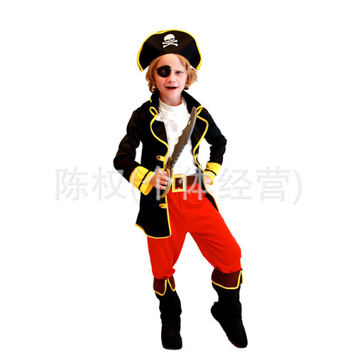 Halloween children's costume, Caribbean pirate performance costume, B-0021cos original factory Jack pirate suit