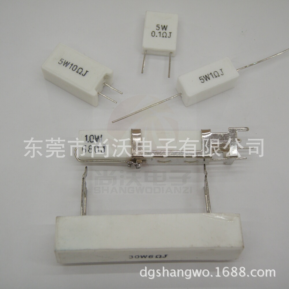 供应音响用高脚水泥电阻30W4.7Ω5%分频器阻尼音频阻功率元器件