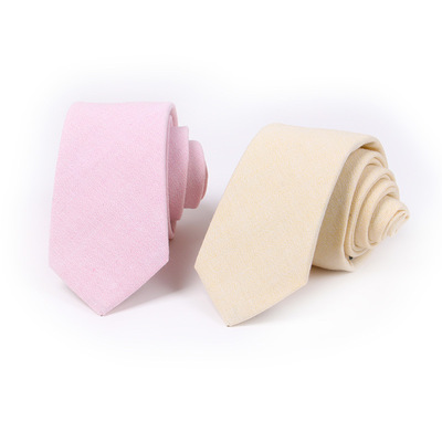 FCTREE Cotton tie Pure color narrow Edition 6.5cm necktie monochrome leisure time man necktie