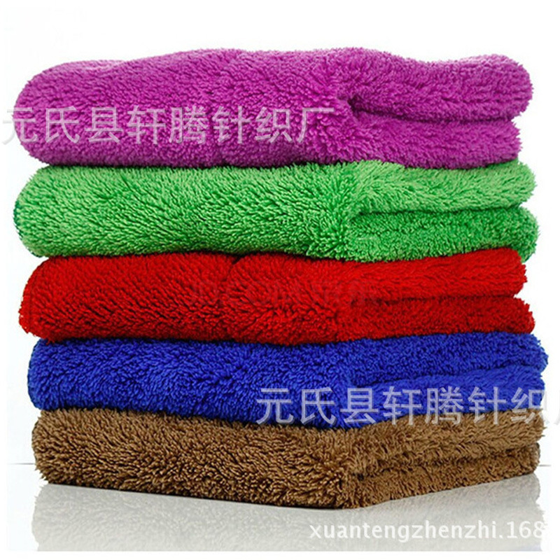 Factory specializes in producing coral fleece thickened cleaning towel 30 * 40cm Factory specializes in producing coral fleece thickened cleaning towel 30 * 40cm